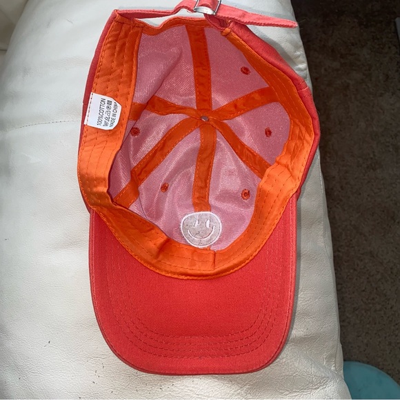 Smiley Face Embroidered Baseball Hat - Picture 3 of 4